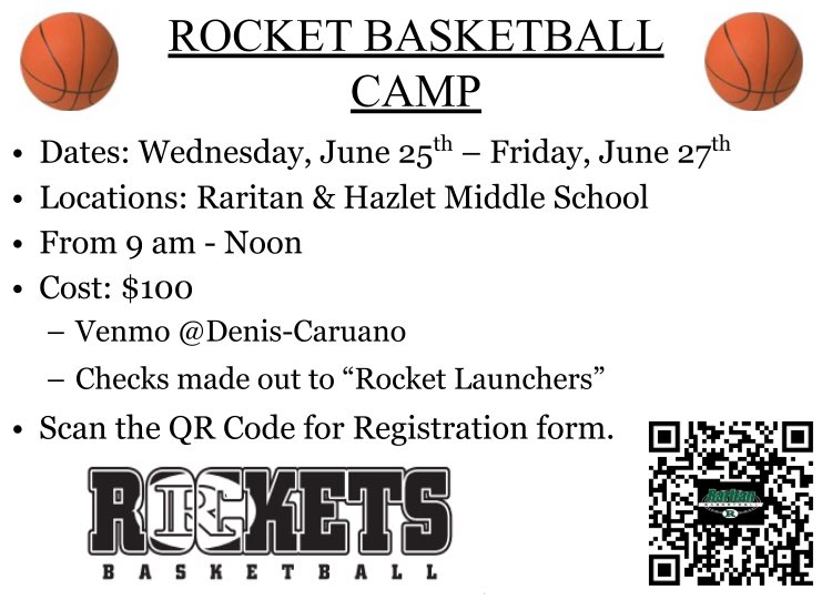 Our Summer Camp is now LESS than a week away! We’ll see you there!

#RELENTLESS 🚀🏀

<a href="/RaritanAD/">T.J. O’Donnell</a> 
<a href="/RaritanHigh/">Raritan High School</a> 
<a href="/DrRidleyHazlet/">Scott Ridley</a> 
<a href="/HazletProud/">Hazlet Township Public Schools</a>
