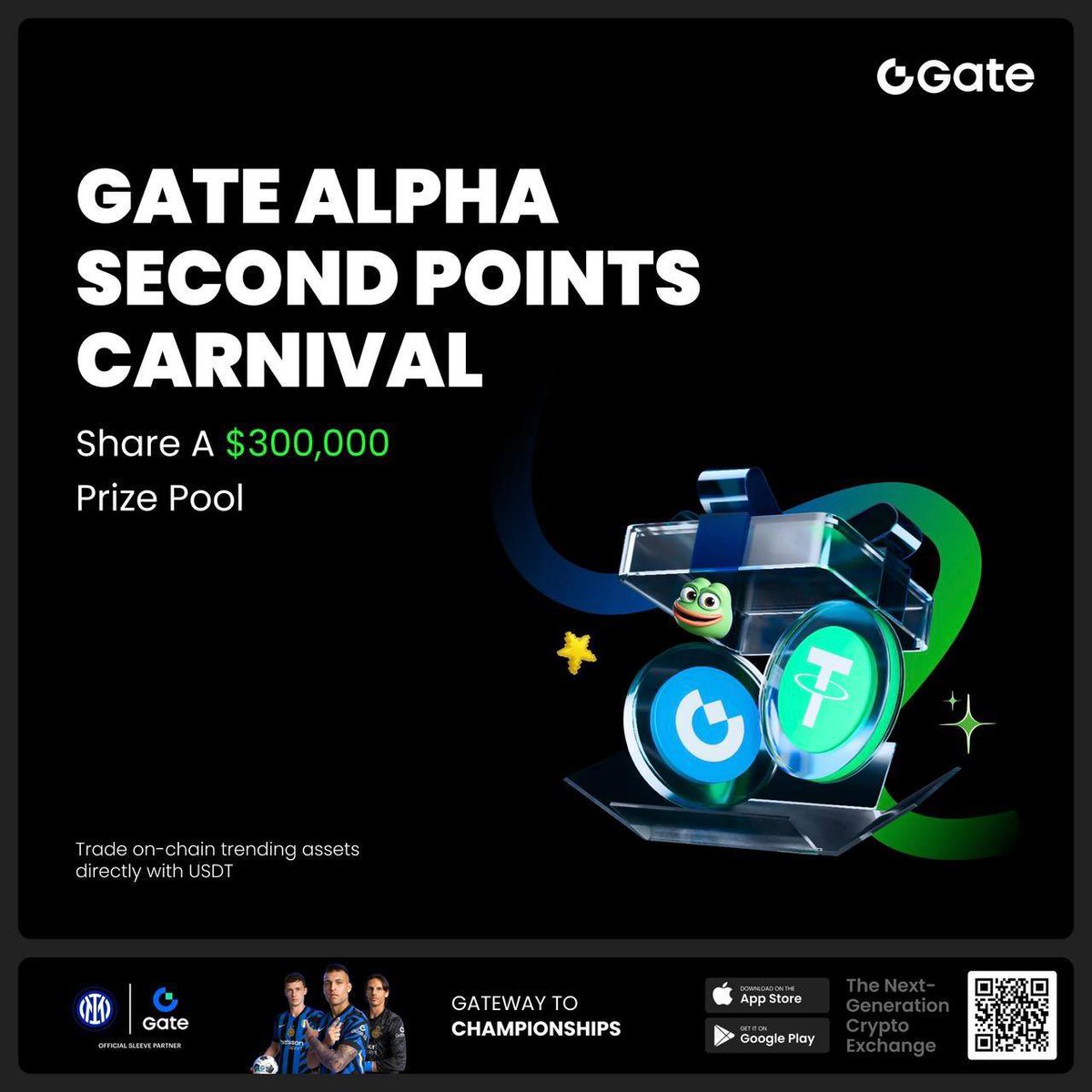 Not_YourBabee's tweet image. Gate Alpha Points Carnival is back with a 300,000 USDT prize pool!

Trade just $50/day to earn points — no big volume needed.

Weekly airdrops, surprise rewards &amp;amp; final prize split.
Last season, users made over $1,000 in 20 days.

Your turn now.
#GateAlpha #GateAlphaPoints