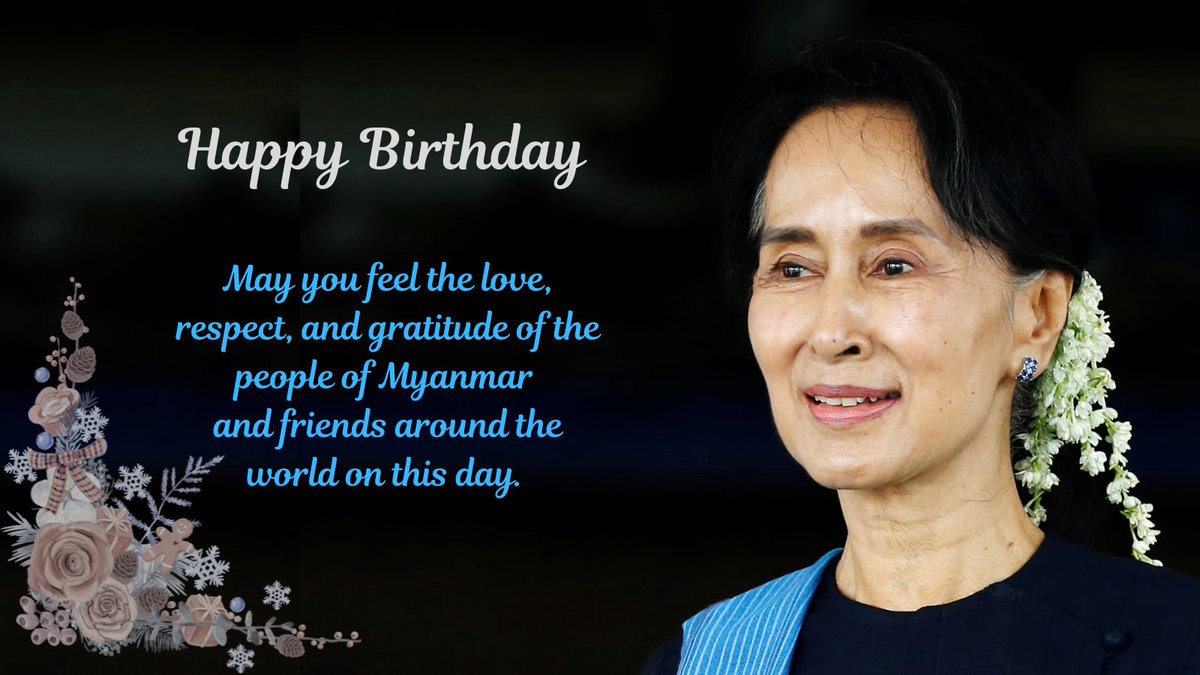NUGMyanmar's tweet image. Today, on the birthday of Daw Aung San Suu Kyi, we honor not only a Nobel Peace Laureate and a symbol of resilience, but also the enduring spirit of the people of Myanmar in their pursuit of democracy, freedom, and justice.

Though she remains unjustly imprisoned by the…
