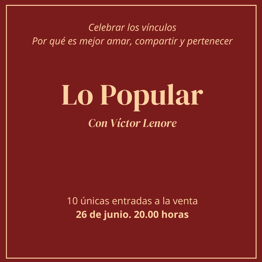 Casamata Taberna-Librería (@casamatalc) on Twitter photo 🔴La próxima semana continuamos celebrando los vínculos con <a href="/Lenore1789/">Víctor Lenore</a>
📅Jueves 26 de junio.
⏲️20.00 horas.
🎟️Entradas muy limitadas. Reserva en nuestra web.
casamata.es/producto/lo-po… 🔴La próxima semana continuamos celebrando los vínculos con <a href="/Lenore1789/">Víctor Lenore</a>
📅Jueves 26 de junio.
⏲️20.00 horas.
🎟️Entradas muy limitadas. Reserva en nuestra web.
casamata.es/producto/lo-po…