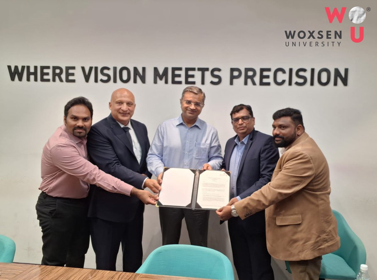 Woxsen's tweet image. On June 19, 2025, Woxsen University signed an MoU with Piazza Consulting Group, aimed at strengthening industry-academia collaboration and enhancing student opportunities.

#WoxsenUniversity #MoUSigning #IndustryCollaboration #HigherEducation #Hyderabad