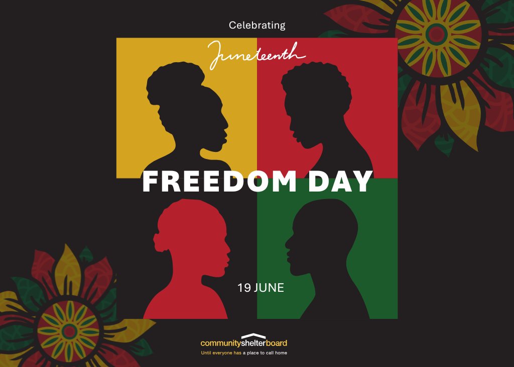 Today, we celebrate Juneteenth, a powerful reminder of the African American community’s resilience and strength. We honor their journey to freedom and are committed to building a more just and fair society for all. 

#Juneteenth #EndHomelessness #Freedom