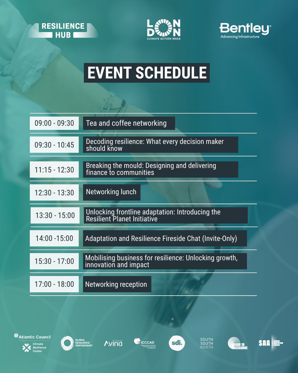 Resurgence_io's tweet image. ๐The Resurgence team is in London for #LCAW2025
Weโre excited to connect on #ClimateResilience & #EarlyWarningSystems.
๐
Join CEO, Mark Harvey as he moderates at the Resilient Planet Initiative launch
๐๏ธ Tues, June 24 | 1:30-3pm BST
๐ bit.ly/45vih0J
#RaceToResilience