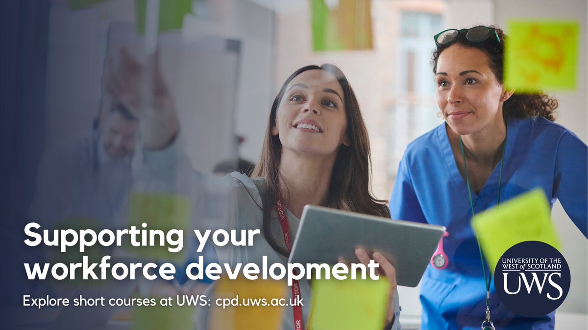 With a growing catalogue of short courses suited to a variety of industries, the UWS Centre for Continuing Professional development offers an unparalleled learning experience for all.

Explore fully funded training opportunities for your staff:  bit.ly/3XGMJkp