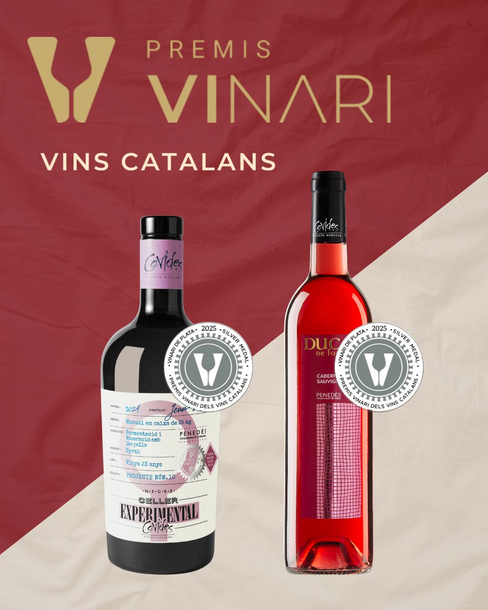 Covides (@covides) on Twitter photo Covides ha estat reconeguda amb dues medalles de plata als <a href="/PremisVinari/">Premis Vinari</a> 2025 pels seus vins joves Duc de Foix Cabernet Rosat 2024 i Celler Experimental Syrah Negre 2024. covides.com/dues-medalles-… Covides ha estat reconeguda amb dues medalles de plata als <a href="/PremisVinari/">Premis Vinari</a> 2025 pels seus vins joves Duc de Foix Cabernet Rosat 2024 i Celler Experimental Syrah Negre 2024. covides.com/dues-medalles-…