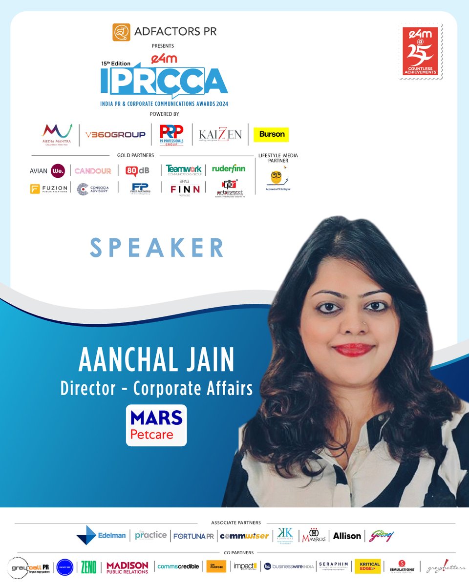 e4m Live (@e4mevents) on Twitter photo Welcoming our esteemed Speakers <a href="/prasidham/">Prasidha Menon</a> , <a href="/Airbnb/">Airbnb</a> <a href="/jasrita_d/">Jasrita جسریتا</a> , <a href="/AshokaUniv/">Ashoka University</a> <a href="/rakakhashu/">Raka Khashu</a> , <a href="/CBRE/">CBRE</a> <a href="/socraticsoul/">Aanchal Jain</a> , #MARS for the 15th edition of e4m PR and Corp Comm IPRCCC 2024
<a href="/anuragbatrayo/">Anurag Batra</a> | <a href="/nawalahuja/">Nawal Ahuja</a> | <a href="/karanbhatias/">Karan Bhatia</a>
#e4mIPRCCC #e4mevents #PRandCorpComm #e4mprsummit Welcoming our esteemed Speakers <a href="/prasidham/">Prasidha Menon</a> , <a href="/Airbnb/">Airbnb</a> <a href="/jasrita_d/">Jasrita جسریتا</a> , <a href="/AshokaUniv/">Ashoka University</a> <a href="/rakakhashu/">Raka Khashu</a> , <a href="/CBRE/">CBRE</a> <a href="/socraticsoul/">Aanchal Jain</a> , #MARS for the 15th edition of e4m PR and Corp Comm IPRCCC 2024
<a href="/anuragbatrayo/">Anurag Batra</a> | <a href="/nawalahuja/">Nawal Ahuja</a> | <a href="/karanbhatias/">Karan Bhatia</a>
#e4mIPRCCC #e4mevents #PRandCorpComm #e4mprsummit