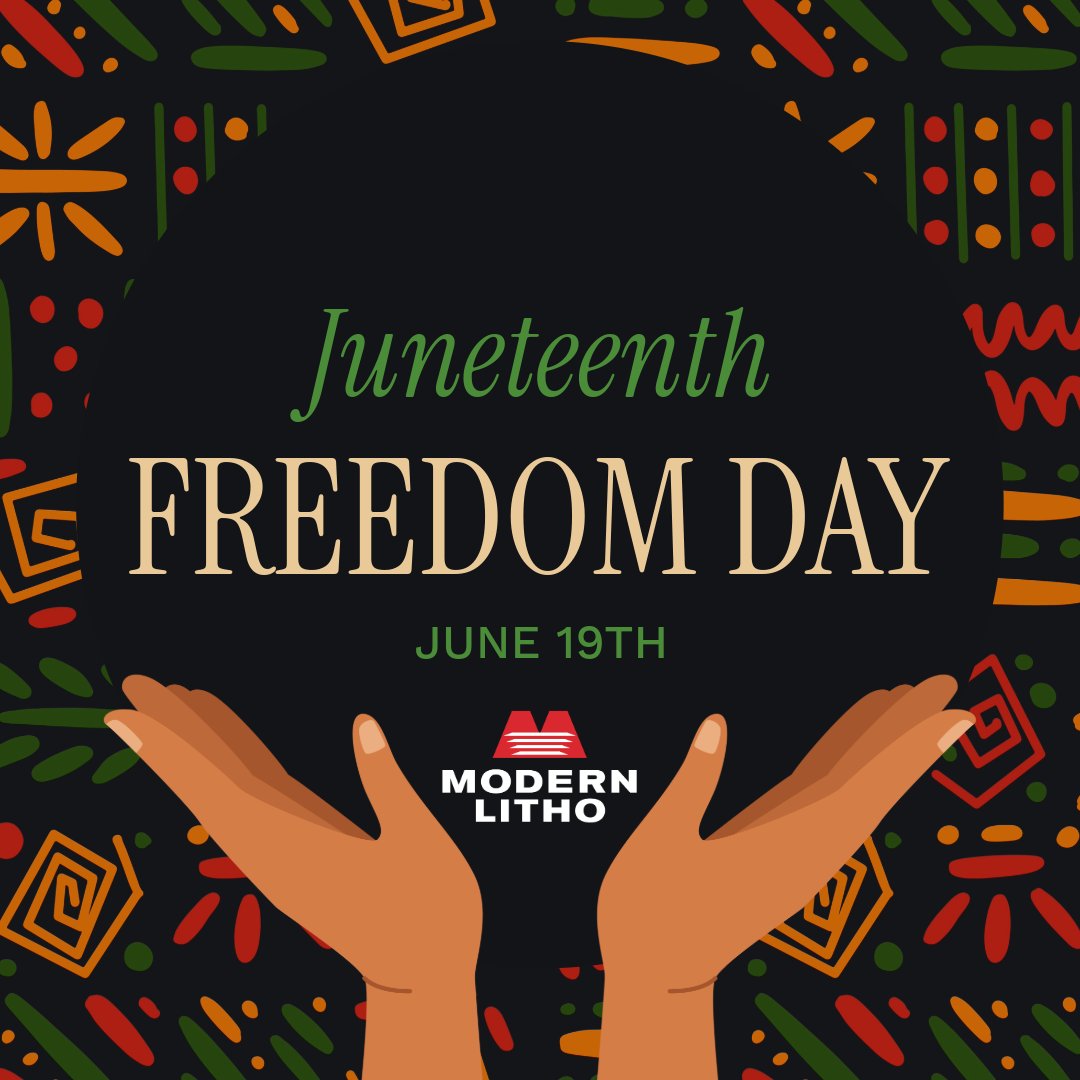 Today we honor #Juneteenth — a powerful reminder of the end of slavery in the U.S. and the ongoing pursuit of freedom and equity.

In the printing industry, we believe in the power of words, images, and stories to inform, inspire, and create change.

#FreedomDay #PrintForChange