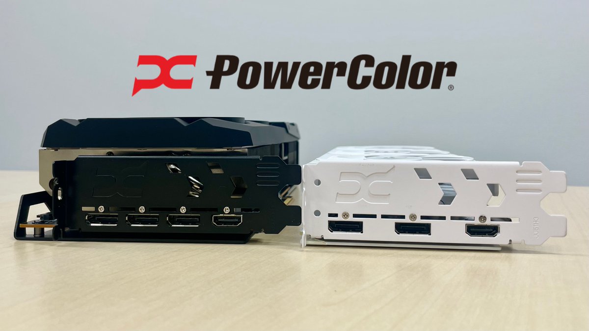 ばんカラ。

← Red Devil Radeon RX 9070 XT
　　　　　　　　　　Hellhound Radeon RX 9060 XT→

近日発売の Spectral White を📸

#PowerColor
#Radeon