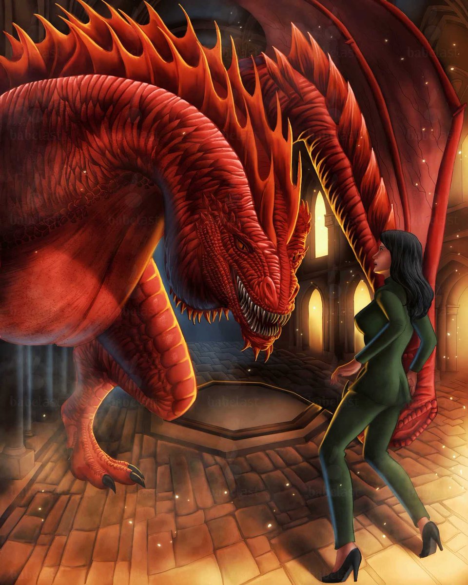 B4belast's tweet image. After decades spent as a pet and slave to an Aurumden general, Jewel recovers her power and faces one of her tormentors. Scene from Dragon Roar book by author Calliope Parrish. This art commissioned by her. #author #Writer #Dragon