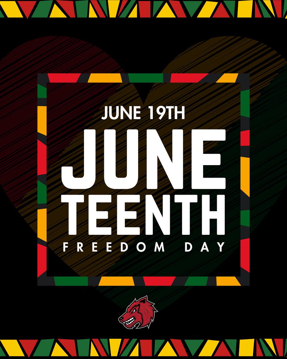 Today, we honor Juneteenth — a day of reflection, remembrance, and resilience.

#FreedomDay #Juneteenth #PackStrong 🐺🖤