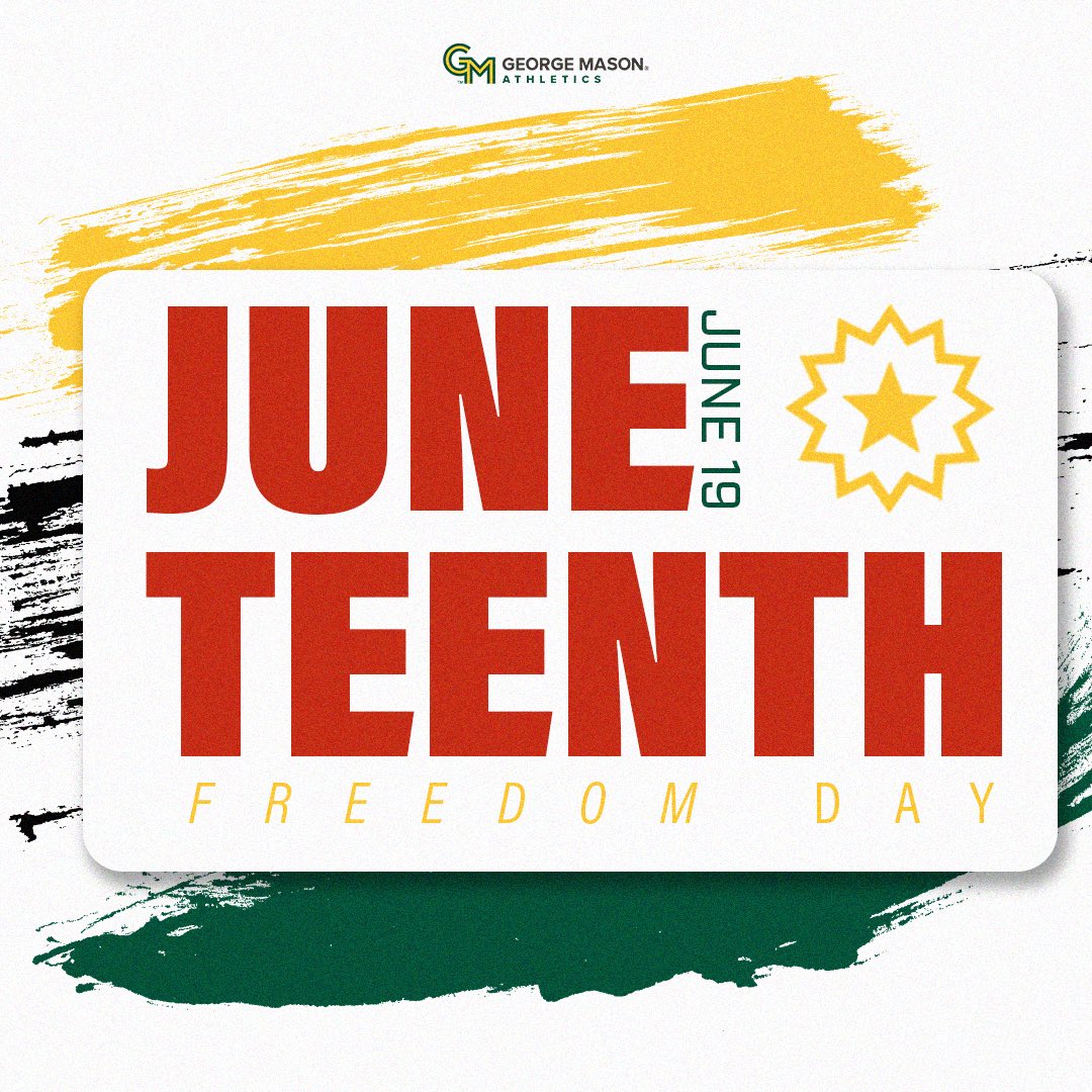Freedom. Resilience. Educate.

George Mason Athletics is proud to celebrate #Juneteenth