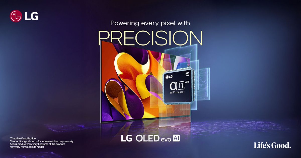 LGIndia's tweet photo. Discover how LG OLED AI TVs leverage the sheer power of the Alpha 11 AI Processor to optimize everything you watch and hear.
Know more at https://t.co/2Nyqr3DTdG
#LG #LGIndia #LifesGood #LGOLEDAITV #AIIntelligence #HomeCinema #OLEDExperience #HomeEntertainment https://t.co/FyvMxF9neQ