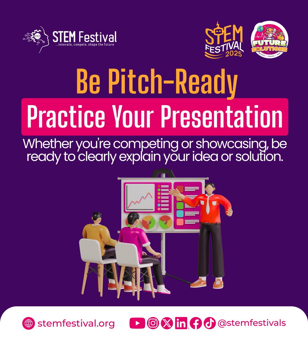 stemfestivals's tweet image. Gearing up for STEM Festival 2025? Let’s get you READY! 

From what to pack to how to maximize your experience, here are smart tips to help you show up prepared, focused, and ready to make your mark. 

Swipe through for your Festival Prep Checklist 👇

#STEMFestival2025 #STEMTips