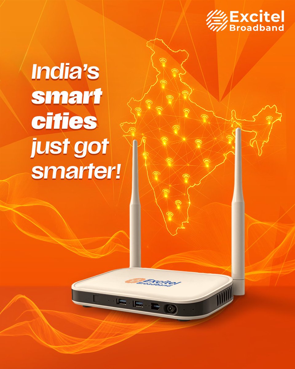 Excitel is now powering up more cities with non-stop speed and unlimited fun!

#Excitel #ExcitelBroadband #internet #WIFI #SmartCities #SmartIndia #NoBuffering

[Excitel Broadband, Wifi, Smart Cities, Smart India, Fast Internet]