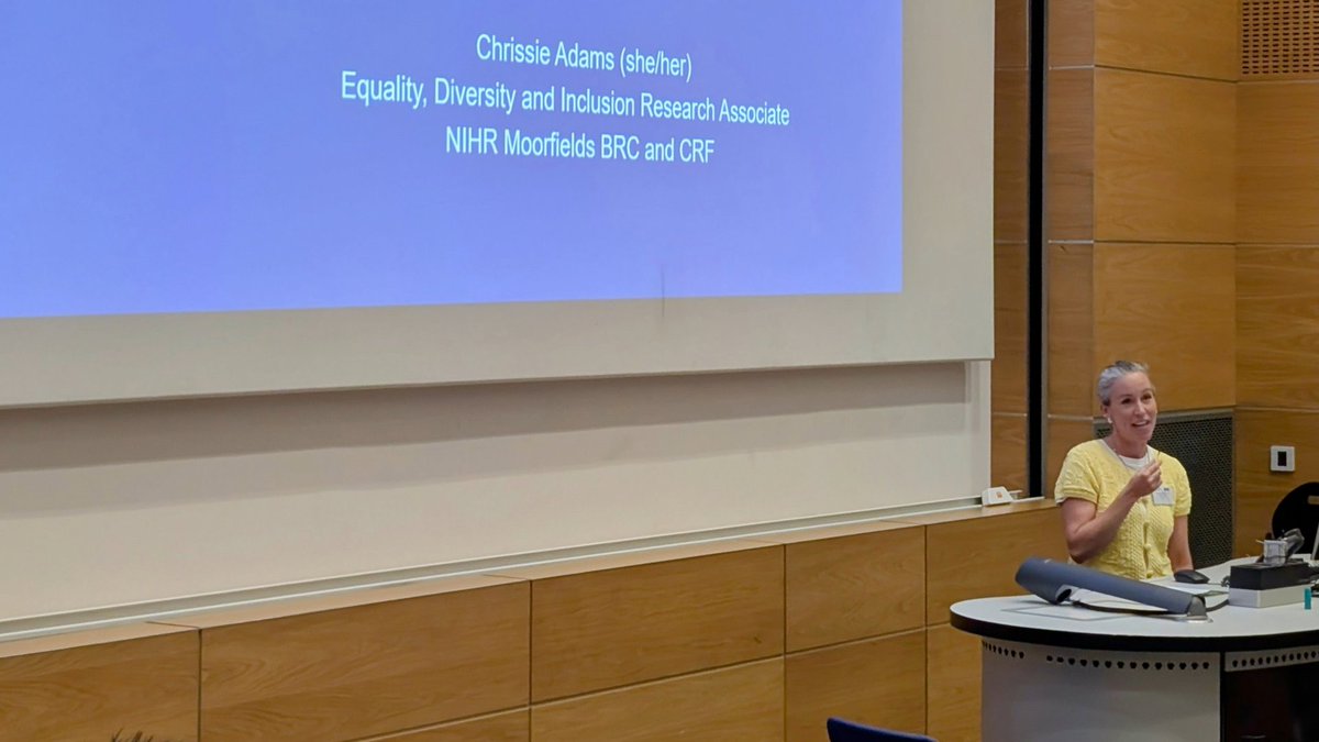 NIHR Moorfields BRC (@moorfieldsbrc) on Twitter photo Last week, we sponsored <a href="/UCLeye/">UCL Institute of Ophthalmology</a>'s Early Career Researchers Symposium.
Chrissie Adams spoke about research #inclusion, highlighting our free on-demand training to help researchers with #PPIE and #EDI.
Register here: buff.ly/atpRkI5
Read more🔗buff.ly/qw2re Last week, we sponsored <a href="/UCLeye/">UCL Institute of Ophthalmology</a>'s Early Career Researchers Symposium.
Chrissie Adams spoke about research #inclusion, highlighting our free on-demand training to help researchers with #PPIE and #EDI.
Register here: buff.ly/atpRkI5
Read more🔗buff.ly/qw2re