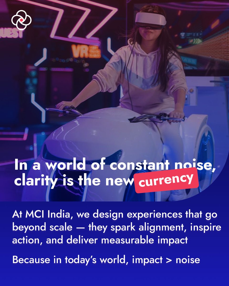 It’s easy to fill space. Much harder to create meaning.
At MCI, we design experiences that align people, clarify purpose, and build momentum.

Because when every moment has intention, impact follows.

Let’s move people and brands forward.

#MCI #BrandExperience #EventStrategy
