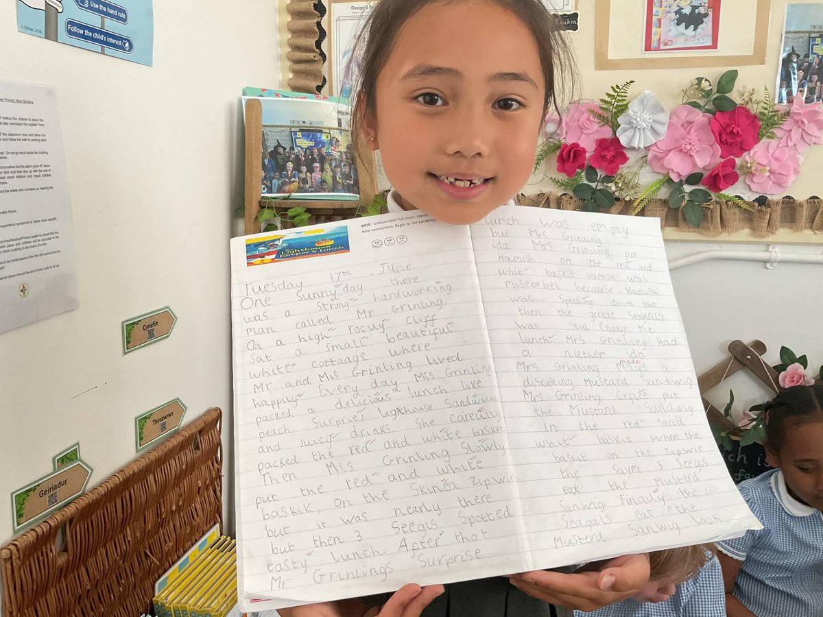 #GPSClass7 have been working extremely hard writing a re-tell of the story “The Lighthouse Keepers Lunch” using lots of interesting adjectives. Well done year 2!