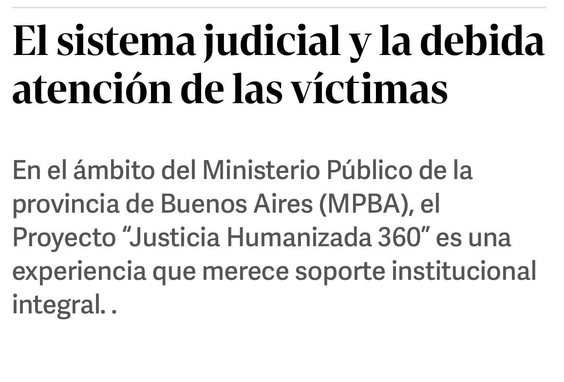 Recomendamos lectura del Clarín de hoy del Procurador de la Provincia de Buenos Aires, Dr. Julio Conte Grand. Lectura recomendable porque explica una iniciativa de aplicación práctica que están llevando adelante en Provincia.