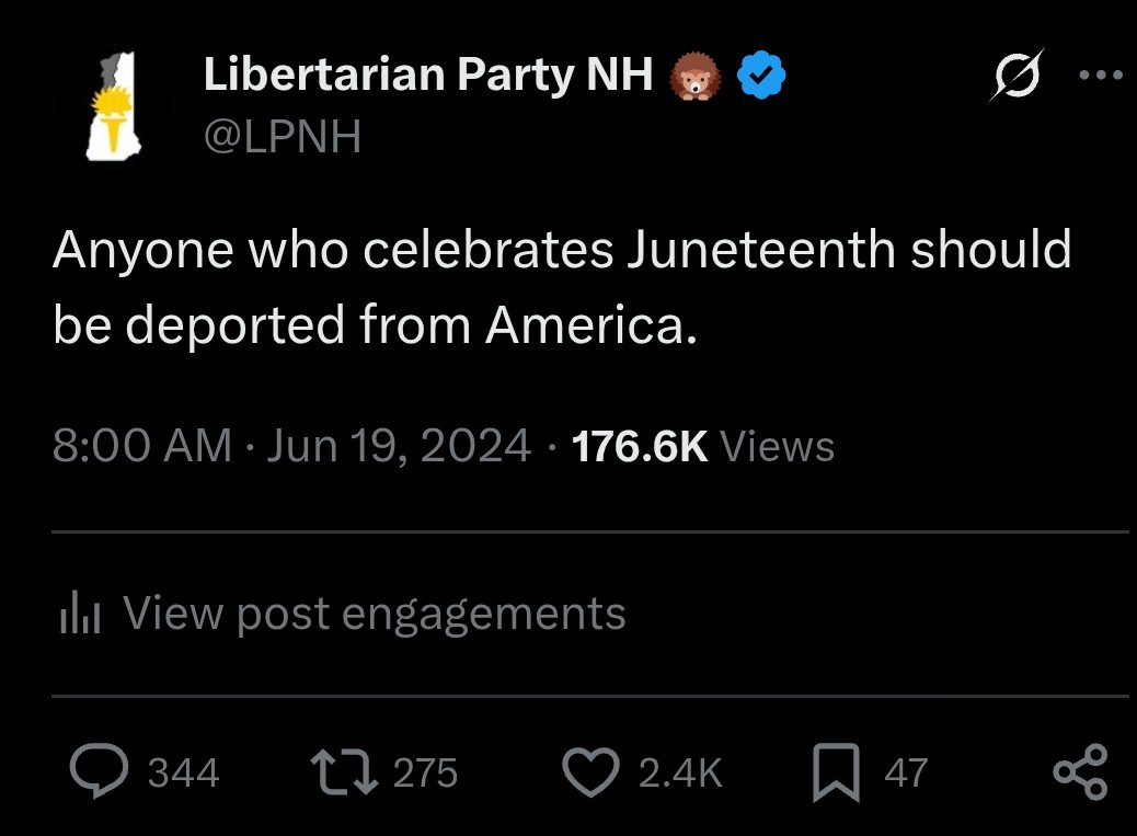 Libertarian Party NH 🦔 tweet media