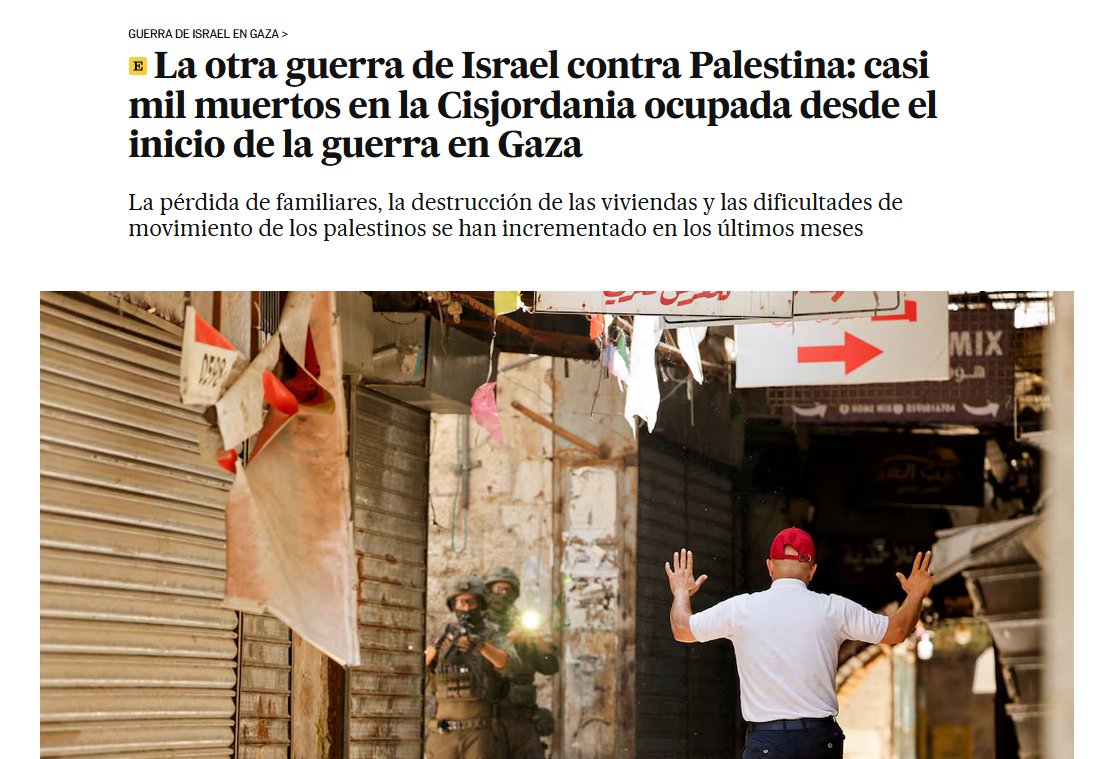 gerclouds's tweet photo. El 7-O fueron asesinadas algo más de mil personas. Desde entonces, ese número de asesinatos lo ha cometido Israel solo en Cisjordania, donde Hamás es minoritario. Va a uno a darle por pensar que la guerra no es contra Hamás. https://t.co/bxjpKv20xO