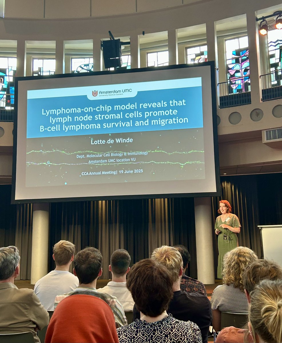 Mol. Cell Biology and Immunology Lab (@sciencelab_mcbi) on Twitter photo On the 1st day of the <a href="/CancerCenterAms/">Cancer Center Amsterdam - Amsterdam UMC</a> annual conference <a href="/lotte_dewinde/">Lotte de Winde</a> presented her recently published data on the development of lymphoma-on-a-chip model to study the role of fibroblasts in this pathology! You can find the publication here ➡️ doi.org/10.1016/j.mtbi… On the 1st day of the <a href="/CancerCenterAms/">Cancer Center Amsterdam - Amsterdam UMC</a> annual conference <a href="/lotte_dewinde/">Lotte de Winde</a> presented her recently published data on the development of lymphoma-on-a-chip model to study the role of fibroblasts in this pathology! You can find the publication here ➡️ doi.org/10.1016/j.mtbi…