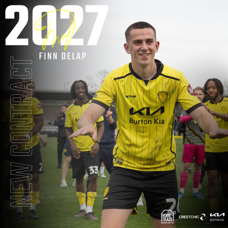 burtonalbionfc's tweet photo. Finn Delap has signed a new two-year contract at Burton Albion! ✍️

Congrats, Finners!

#BAFC | #TheBrewers