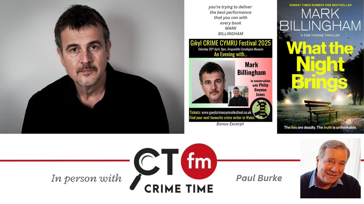 Paulodaburka's tweet image. Happy pub day @MarkBillingham new chat WHAT THE NIGHT BRINGS @CrimeTimeUK FM
Apple.co/3znb7b5 Podfollow pod.fo/e/2e8c08
@LittleBrownUK @BooksSphere @TheCrimeVault @PGJonesVenice @GwylCrimeFest @CrimeCymru @chrislloydbcn @sarahrward1 @PhilRowlands2 @GailBWilliams