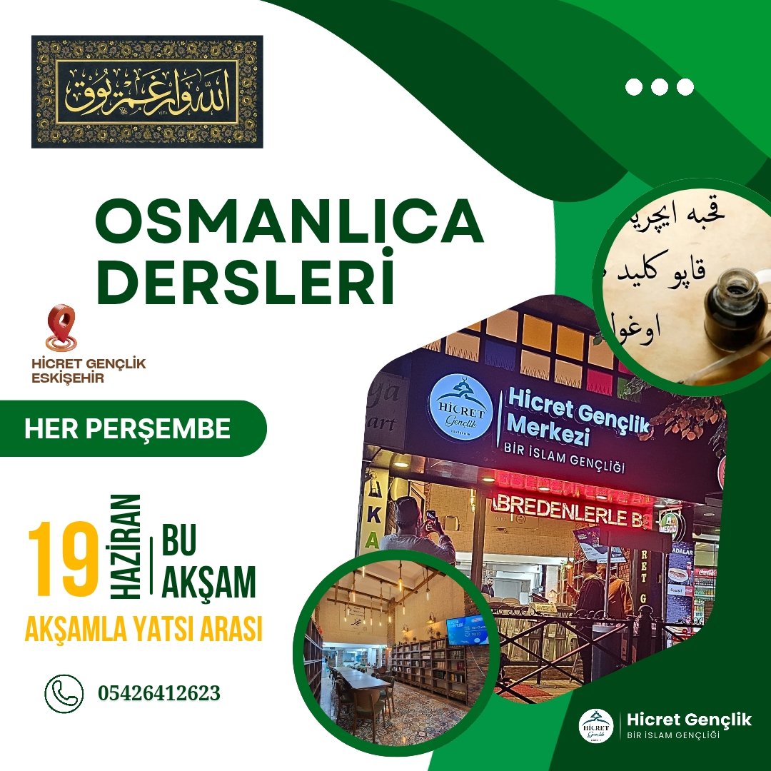 Genclik26's tweet photo. OSMANLICA DERSLERİ

📌   Ecdadımızın lisanını öğreniyoruz.. 

🗓️  Bu akşam dersimiz.. 

 📍   Her hafta perşembe akşamla yatsı arası

Derslere tüm ilim talipleri davetlidir! https://t.co/8N76b5gxXh