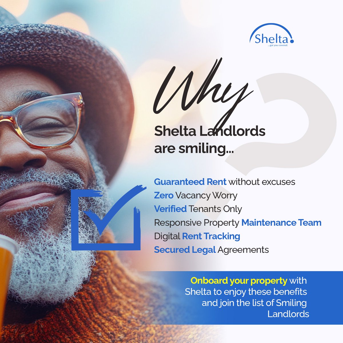 MyShelta's tweet photo. You're the only Landlord not using Shelta at this point..
Find out why Shelta Landlords are always Smiling 😃..
Stay happy while we handle everything that has to do with your property..
#everylandlordmustsmile
#Shelta
#proptechstartup
#propertymanagement https://t.co/iaqTLfEAaB