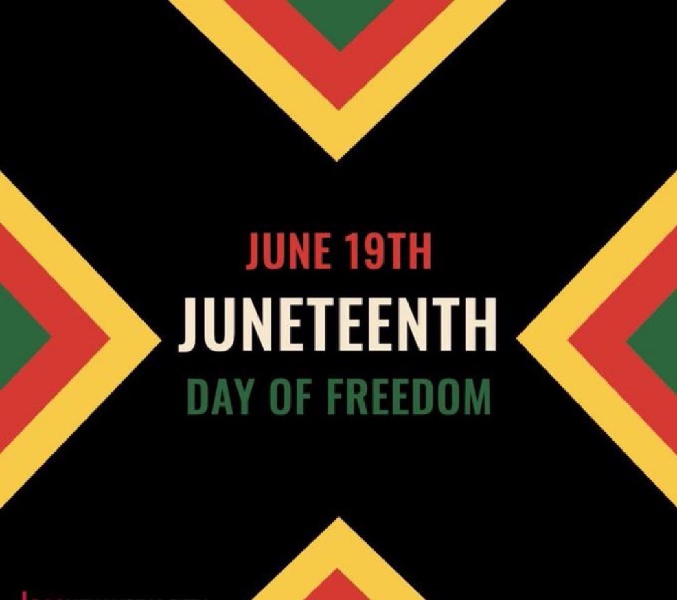 lumiavtuber's tweet photo. Happy Juneteenth ✊🏿💚❤️💛🖤

We celebrate this major holiday. It isnt always taught but it is important because

The Emancipation Proclamation freed the enslaved Africans in the South in 1863, it could not be enforced in many places until after the end of the Civil War in 1865. https://t.co/Tr9Epqy7lk
