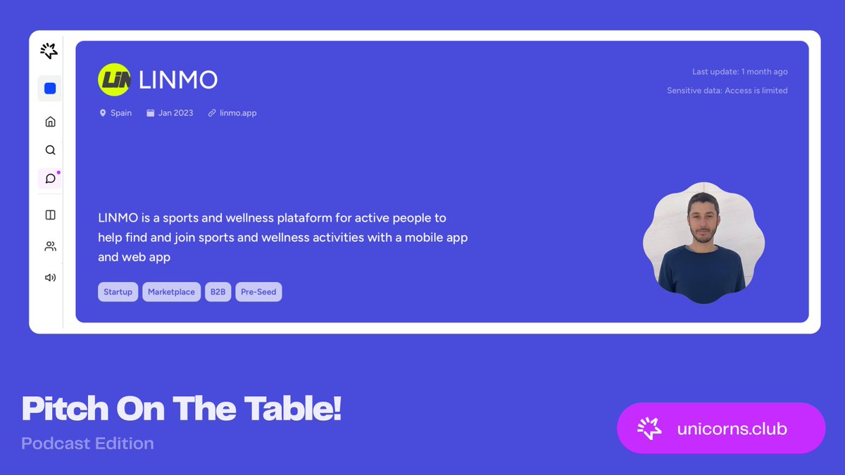 🎙️ New on Unicorns Journal: Meet LINMO, the platform helping local sports &amp; wellness communities thrive 🧘

Founder Marco Savino is building the ultimate active lifestyle companion.

🎧 Listen: youtu.be/eI-7JaDBOoE

#Startups #Wellness #Fitness #Sports #UnicornsJournal