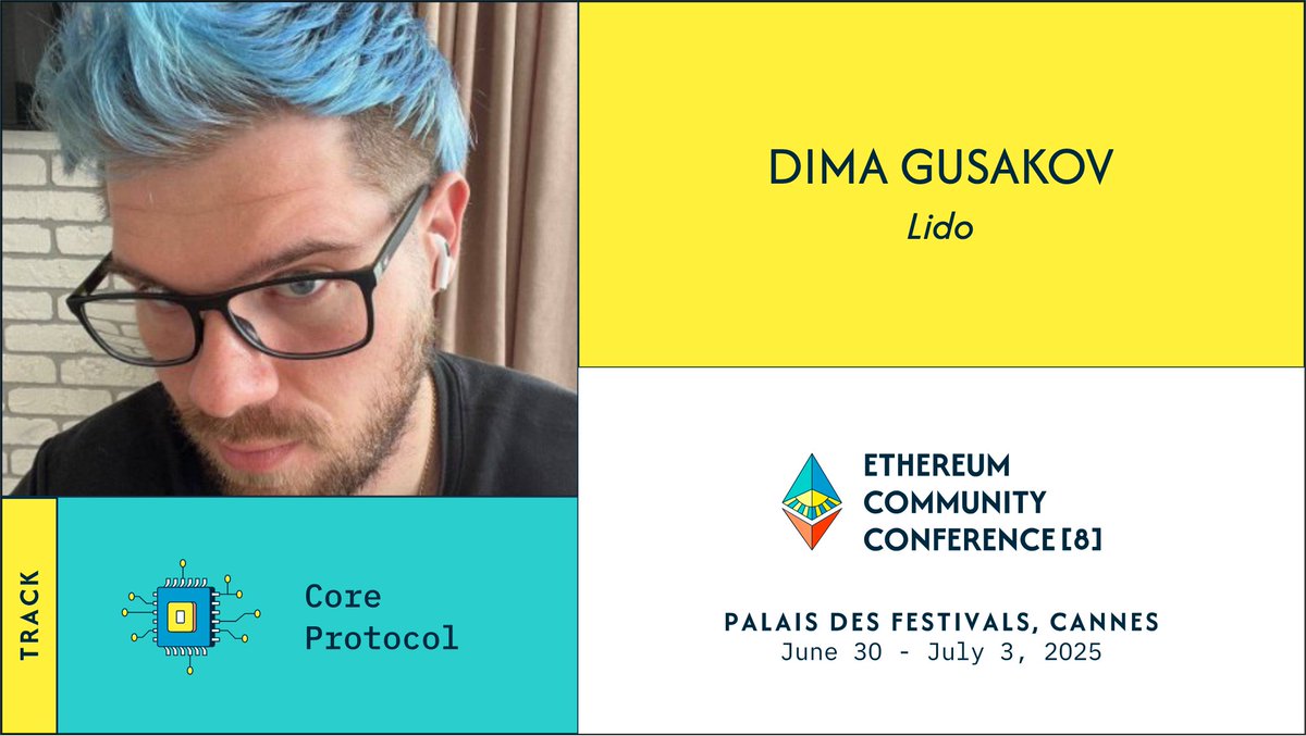 EthCC's tweet photo. Say hello to more EthCC[8] speakers!

Rebecca Liao from Saga (@beccaliao)
Track: 🧩 Layer 2s, Layers above and beyond

Dima Gusakov from Lido (@d_gusakov)
Track: 🔮 The Unexpected

Alon Muroch from SSV.Labs (@AmMuroch)
Track: 📜 Core Protocol & Research

Bartek Kiepuszewski from L2BEAT (@bkiepuszewski)
Track: 🧩 Layer 2s, Layers above and beyond

See you in Cannes! 💙💛🧡