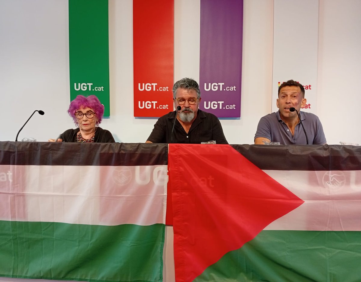 Internacional UGT de Catalunya (@ugtcat_int) on Twitter photo 👉 Avui presentem el Comitè #UgetistesPerPalestina dins la <a href="/ugtcatalunya/">UGT de Catalunya</a>: un espai obert per denunciar el genocidi i defensar drets humans, amb la presència de @palestina_cat i l’Associació Catalana de Jueus i Palestins – Junts.
#SolidaritatInternacionalista #FreePalestine ✊🇵🇸 👉 Avui presentem el Comitè #UgetistesPerPalestina dins la <a href="/ugtcatalunya/">UGT de Catalunya</a>: un espai obert per denunciar el genocidi i defensar drets humans, amb la presència de @palestina_cat i l’Associació Catalana de Jueus i Palestins – Junts.
#SolidaritatInternacionalista #FreePalestine ✊🇵🇸