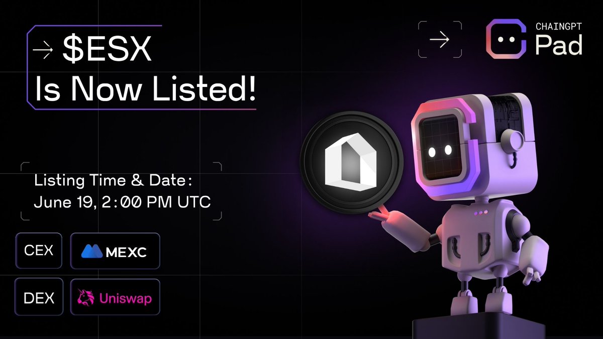 📣 Today is <a href="/estatexeu/">EstateX</a> $ESX listing day!

At 2PM UTC you can trade $ESX on:

🔹Kraken: kraken.com/sign-up
🔹HTX: htx.com 
🔹MEXC: mexc.com/exchange/ESX_U… 
🔹Uniswap: app.uniswap.org 
🔹Raydium: raydium.io/swap/?inputMin…

🔸Ticker: $ESX

$ESX Claim:
