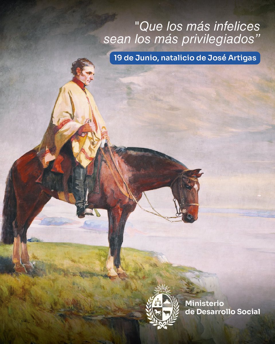midesuy's tweet photo. 🔹 En el natalicio de José Gervasio Artigas, recordamos no solo al prócer de nuestra independencia, sino también al visionario de una sociedad más justa e inclusiva. https://t.co/h7aRSIylTa