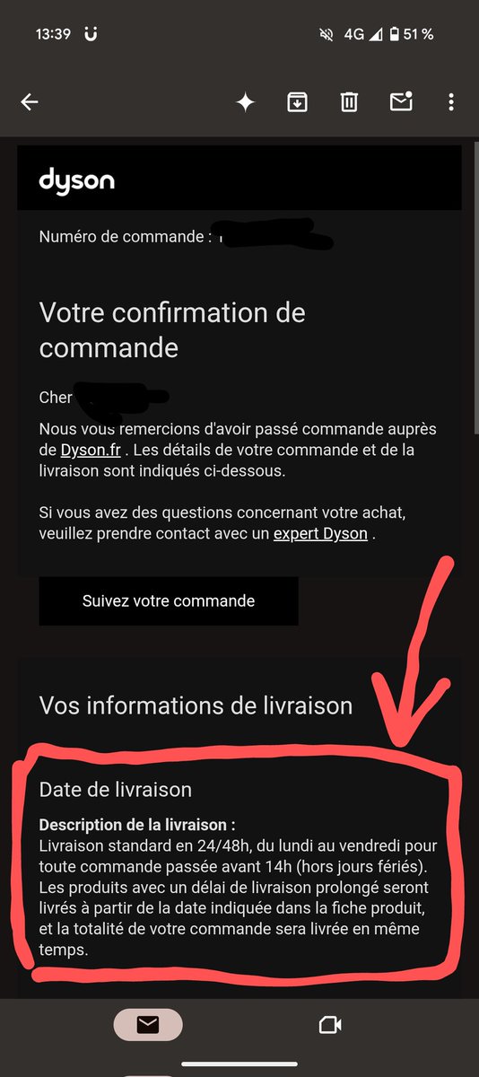 WebetVal's tweet photo. Quand tu commandes un filtre pour ton ventilateur Dyson censé arriver dans les 48h mais qui est toujours pas expédié après 72h mais que @Dyson a décidé de réinventer les règles des 48h en disant que finalement c'est 48h mais à diviser en heures de travail 🤣 https://t.co/yPr5lCdSql