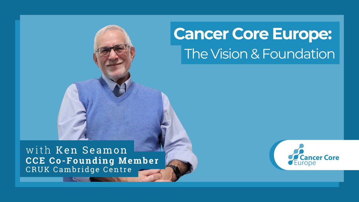 CancerCoreEU's tweet image. 🎥 Dr. Ken Seamon @CRUKCamCentre, co-founder of #CCE, talks about Cancer Core Europe's origins and the inspiration behind this groundbreaking consortium.
▶️ Watch full interview: youtu.be/6FYunNnsKzU
@NKI_nl @VHIO @DKFZ @IstTumori @karolinskainst @GustaveRoussy @NCT_HD