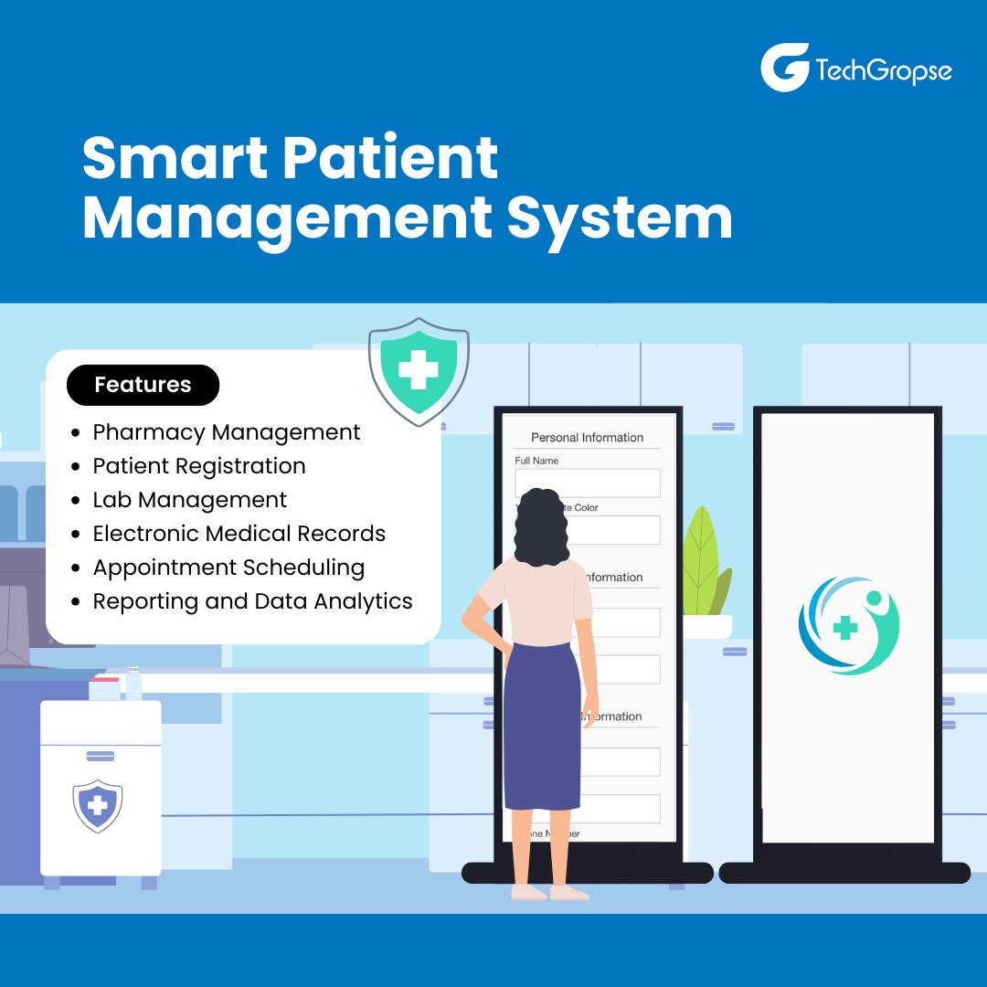 TechGropse_'s tweet image. Revolutionize Healthcare with TechGropse!
Introducing our Smart Patient Management System — built to streamline every step of the patient journey. From registration to real-time reporting, manage it all with intelligence and ease.

#SmartHealthcare #PatientManagementSystem #Heal
