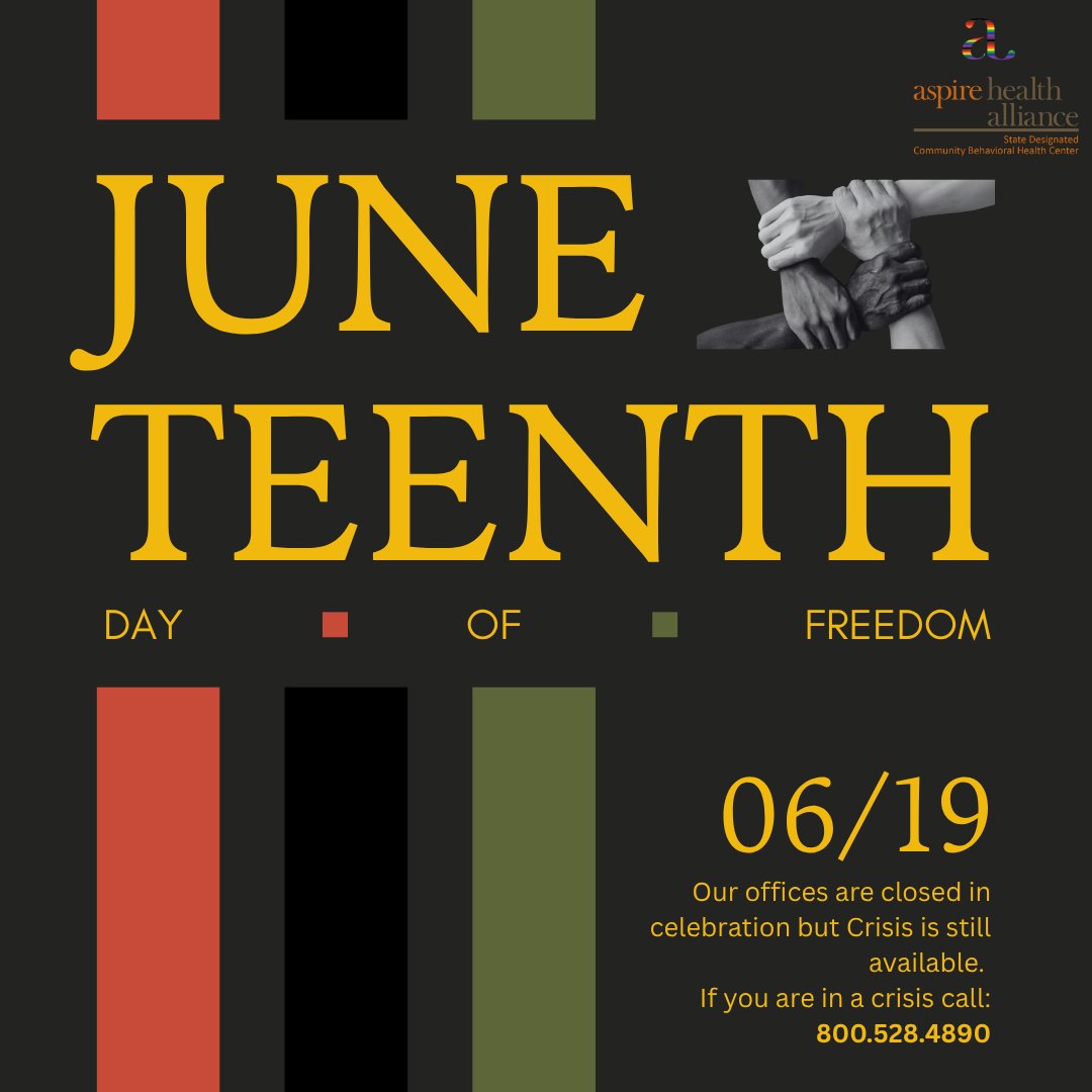 Today, we honor Juneteenth, a powerful reminder of freedom, resilience, and the ongoing journey toward equity. As we reflect on this day, we recognize that healing includes creating space for Black voices, histories, and mental health.