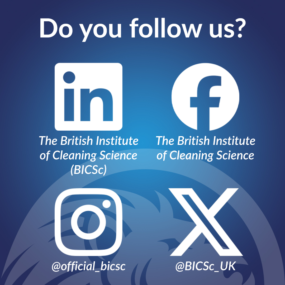Do you follow us? 🌐

Follow us to keep up with the latest announcements and news from BICSc and the cleaning industry! 💬

#BeMoreBICSc #BICScSocials #BICScCommunity
