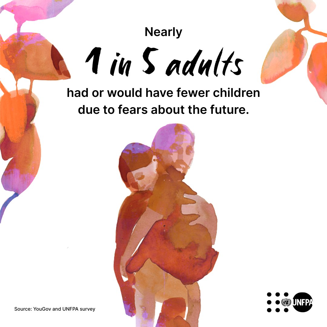 🌡️ Climate change

🌏 Environmental degradation

🔥 Wars and pandemics

People want to have children but for many, their fears are holding them back.

Learn about #TheRealFertilityCrisis from <a href="/UNFPA/">UNFPA</a>—the <a href="/UN/">United Nations</a> sexual and reproductive health agency: unf.pa/rfc