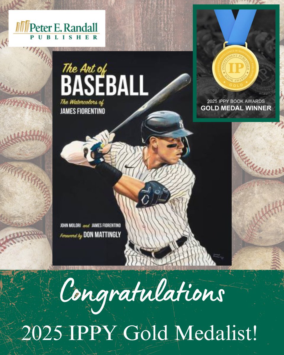 PERandall Publisher (@perpublisher) on Twitter photo Congratulations on a homerun!
This beautiful book took home a Gold Medal Win in the 2025 <a href="/IPPYAwards/">Independent Publisher Book Awards</a>! From vintage stars to vibrant modern personalities, this book is a must have for art and sports fans.
Get a copy > bit.ly/44a8BaE < Congratulations on a homerun!
This beautiful book took home a Gold Medal Win in the 2025 <a href="/IPPYAwards/">Independent Publisher Book Awards</a>! From vintage stars to vibrant modern personalities, this book is a must have for art and sports fans.
Get a copy > bit.ly/44a8BaE <