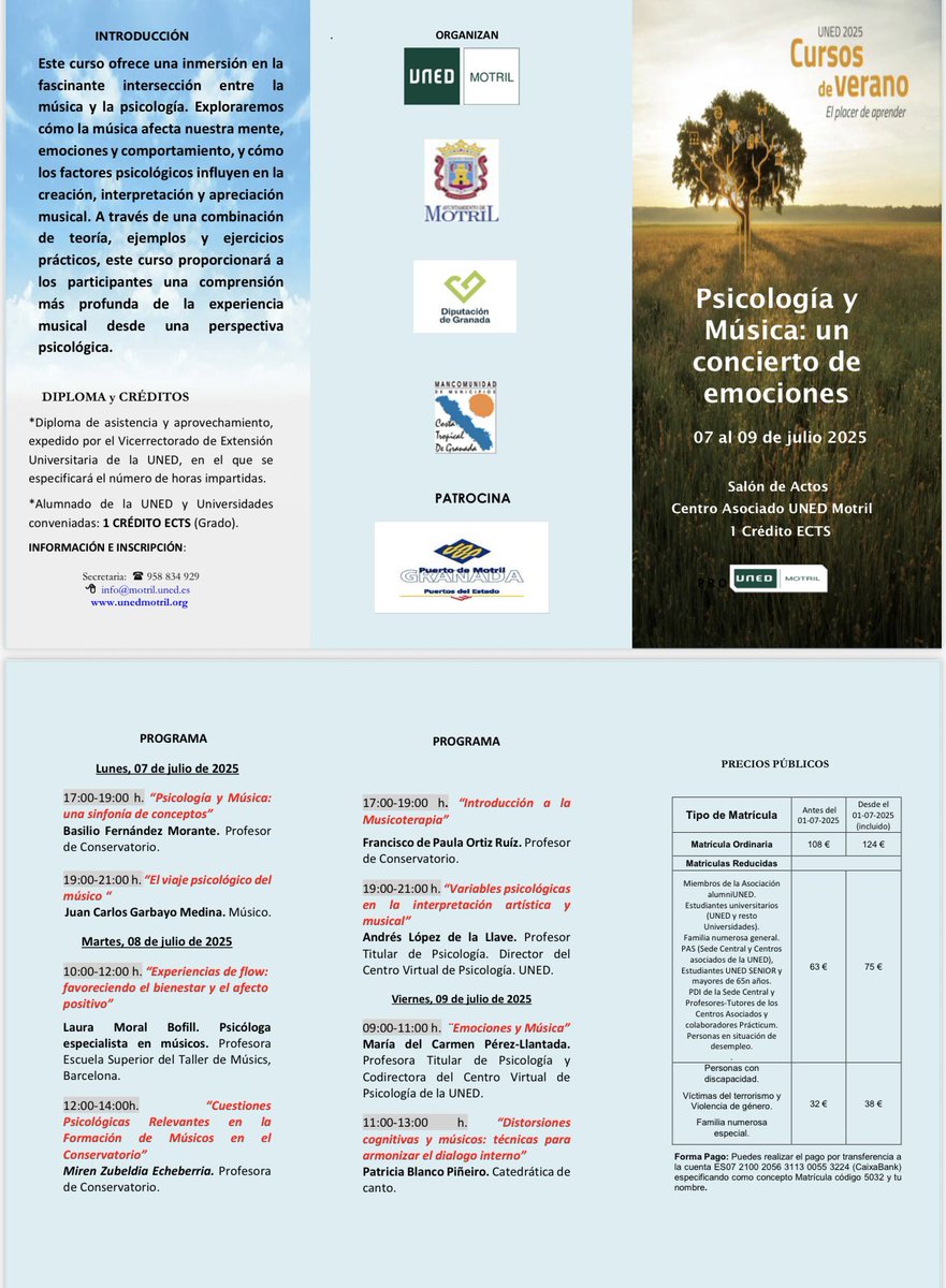 puertodemotril's tweet image. La Autoridad Portuaria de Motril apuesta firmemente por la educación como patrocinador de la trigésima sexta edición de los Cursos de Verano del Centro Asociado de la UNED - Universidad Nacional de Educación a Distancia
#puertociudad
#20AniversarioAPM⚓️🛳️🚢