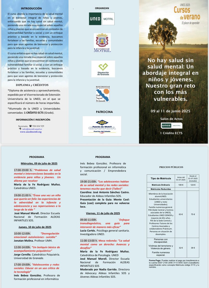 puertodemotril's tweet image. La Autoridad Portuaria de Motril apuesta firmemente por la educación como patrocinador de la trigésima sexta edición de los Cursos de Verano del Centro Asociado de la UNED - Universidad Nacional de Educación a Distancia
#puertociudad
#20AniversarioAPM⚓️🛳️🚢