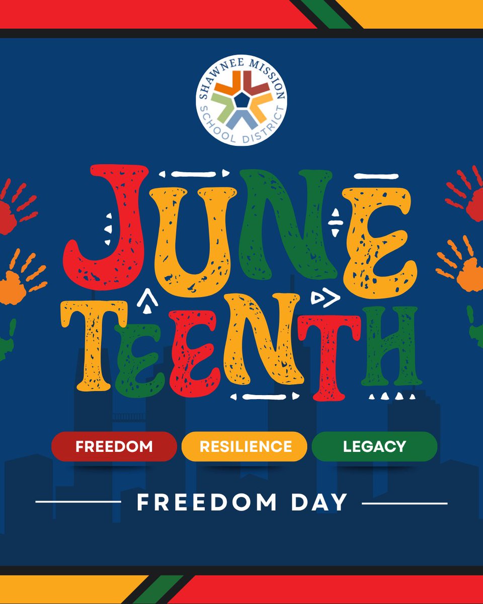 ❤️ 🖤 💚 💛 Honoring Juneteenth: Celebrating freedom, resilience, and the ongoing journey toward equality for all. #Juneteenth #FreedomDay #OneShawneeMission