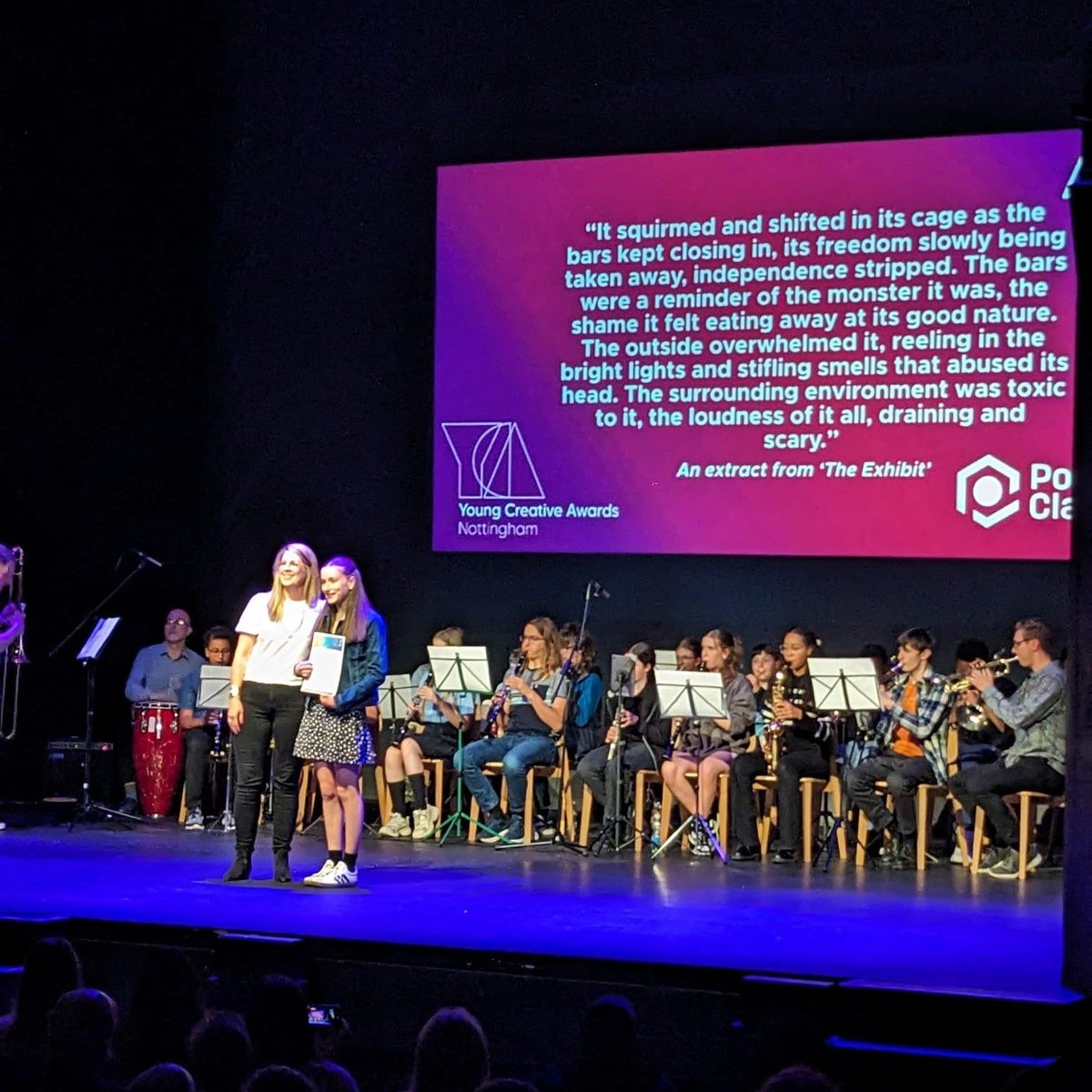 Tourettes Action (@tourettesaction) on Twitter photo Huge congrats to 14-year-old Eliza, who won the Nottingham Young Creatives Creative Writing Award for her powerful piece The Exhibit!
What starts as a description of a monster is revealed to be her Tourette’s—raw, honest, and brilliant.
👏 <a href="/NottmPlayhouse/">Nottingham Playhouse</a> @NottmCreatives Huge congrats to 14-year-old Eliza, who won the Nottingham Young Creatives Creative Writing Award for her powerful piece The Exhibit!
What starts as a description of a monster is revealed to be her Tourette’s—raw, honest, and brilliant.
👏 <a href="/NottmPlayhouse/">Nottingham Playhouse</a> @NottmCreatives