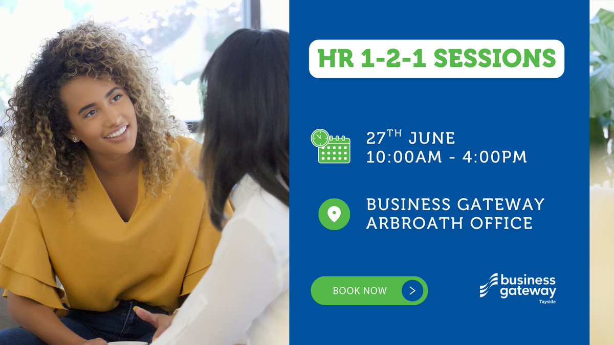 Book a 1-2-1 session with our in-house HR expert on 27th June between 10am–4pm. Our sessions are relaxed, helpful, and tailored to YOU. Join us in person or hop on Zoom if that’s easier. 

Book your place here 🔗 ow.ly/a6pM50Wc6MQ