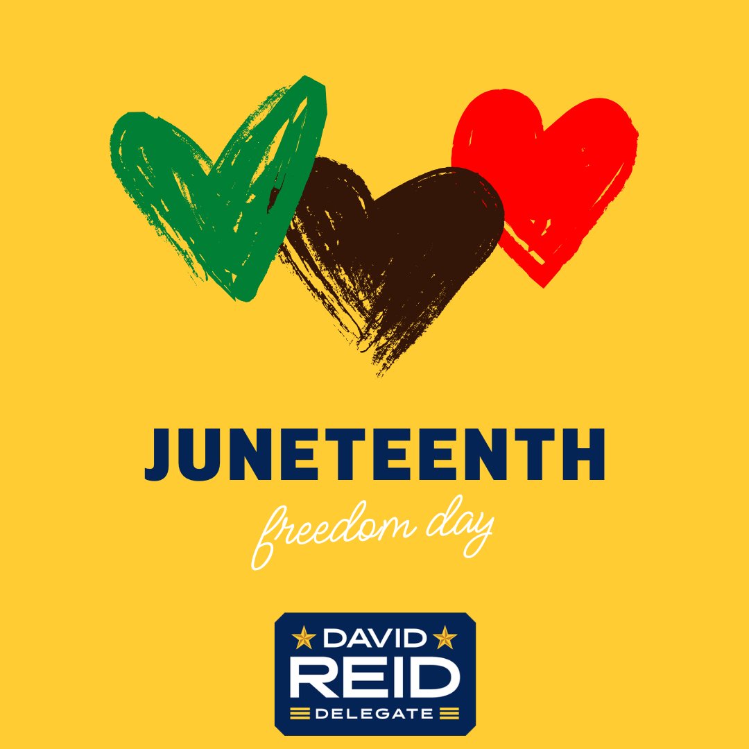 DavidReidVA's tweet image. Today, we recognize Juneteenth as a powerful milestone in our nation's path toward freedom and justice. As we reflect on the end of slavery in America, we renew our commitment to building a future rooted in equality, equity, and inclusion for all.