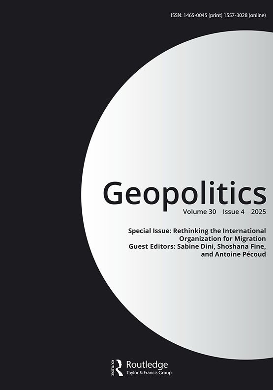 Out Now: Special #Geopolitics Issue on "Rethinking the International Organization for #Migration" #IOM edited by Sabine Dini, Shoshana Fine &amp; Antoine Pécoud. Several of the articles are open access.
Find links to the SI &amp; related publications here:
gfmd2010.wordpress.com/2025/06/19/out…