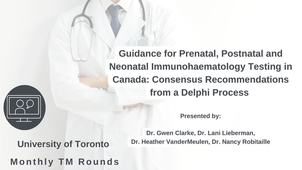 Register for the upcoming UofT #Transfusion #Medicine Round happening on June 26👉 
buff.ly/XtfOOFh